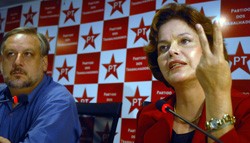 Berzoini e Dilma: aliança com o PMDB não será assim tããão fácil