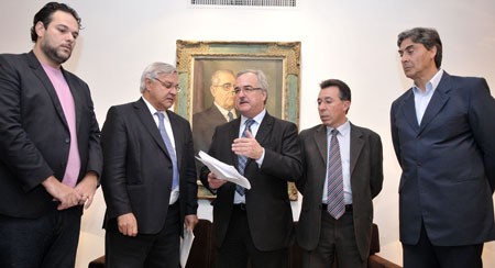 Mano, Odone, Valdeci e Feltes, com Westphalen (C): trabalho concluído e entregue