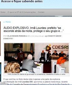 Essa nota você só viu aqui. E também apenas aqui foi possível ouvir o que a Ir. Lourdes falou