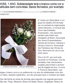 Uma ação da comunidade, em solidariedade às vítimas e suas famílias, a nota campeã