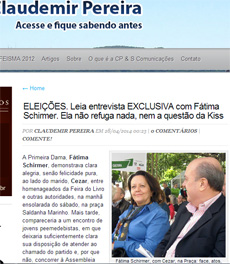 Entrada de Fátima no jogo eleitoral, inclusive entrevista exclusiva, gerou duas das mais lidas